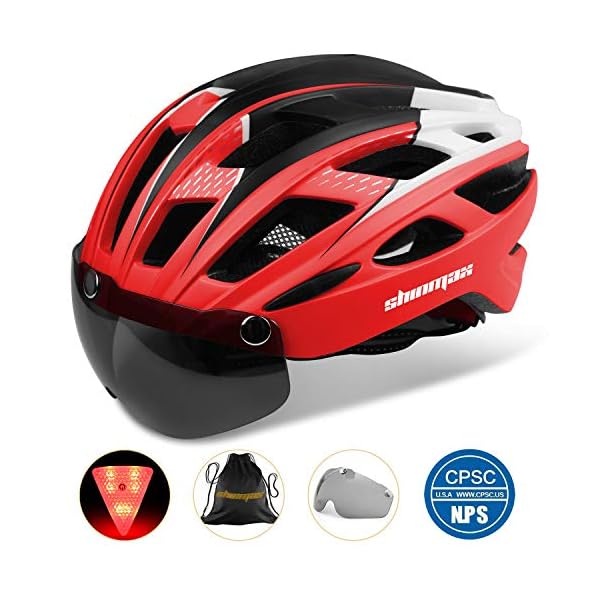 €39.99 Shinmax Casco Bici con Luce di LED,Certificato CE, Casco con Visiera  Magnetica Staccabile Shield Casco da Bici Leggero… - bikewebshop.it