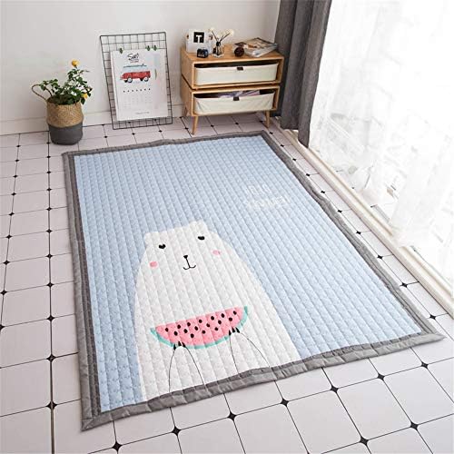 Zinsale Large Thicken Baby Playmat Cotton Floor Gym Nursery Activity Pad Crawling Mat (Watermelon Bear)