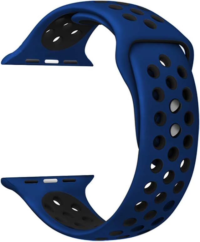 GRIPP ® Durable and Flexible Sports Edition Soft Silicon Sports Waterproof Watch Strap for iWatch 42mm/44mm Series SE 6 5 4 3 2 1 (Blue, Watch not Included)