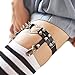 Lucky2Buy Women Girl Sexy Leather Punk Rivet Stud Leg Garter Heart Cosplay Spike Party Black