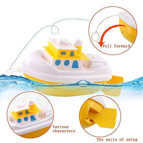 image for Swimming Boat Fish Tortoises Bathing Toy Wound-up Chain Clockwork Baby