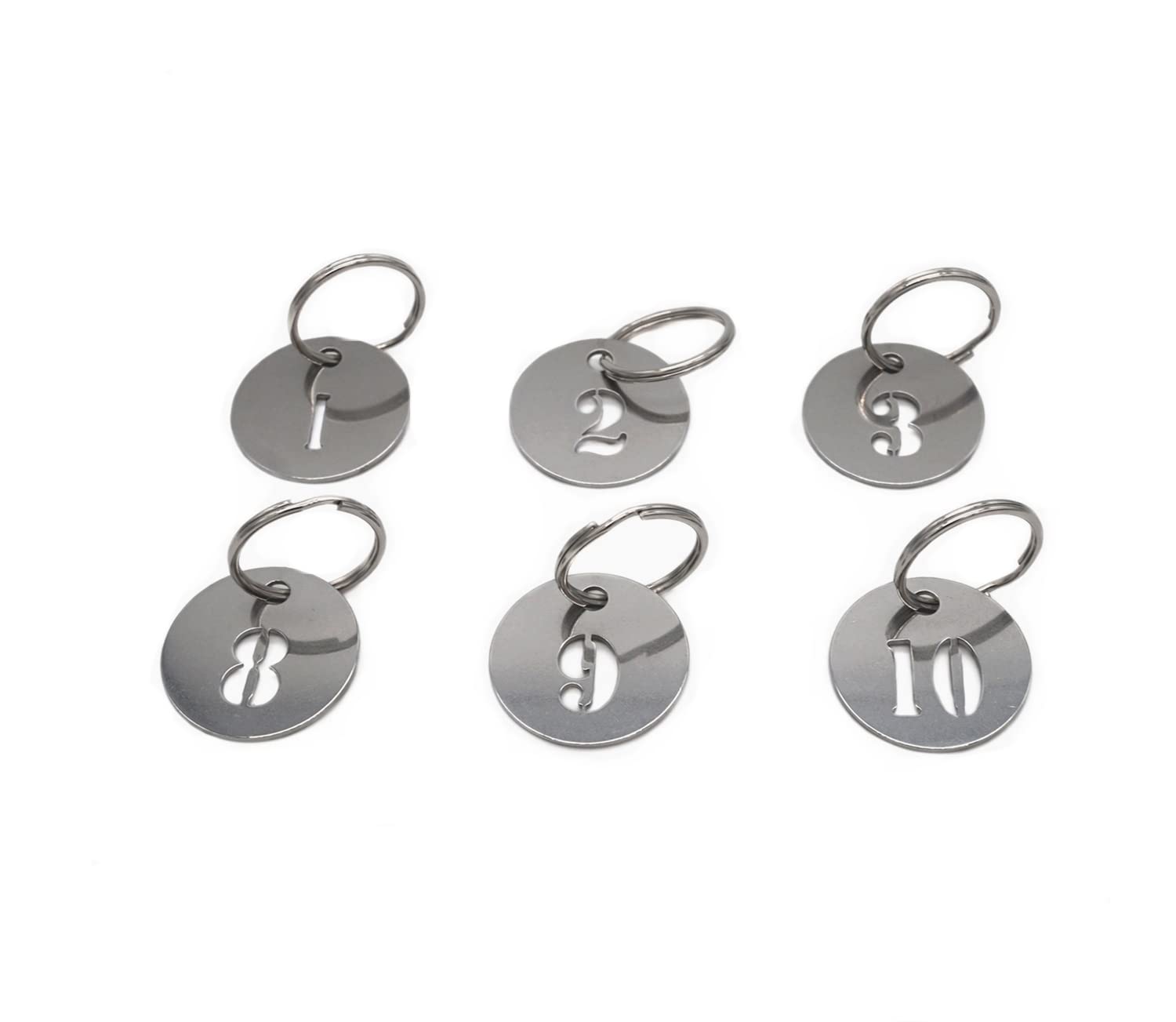 NanTun 1" Numbered Key Tags - 304 Stainless Steel Keychains with Rings - Durable & Waterproof for Easy Organization, Numbered 1 to 200