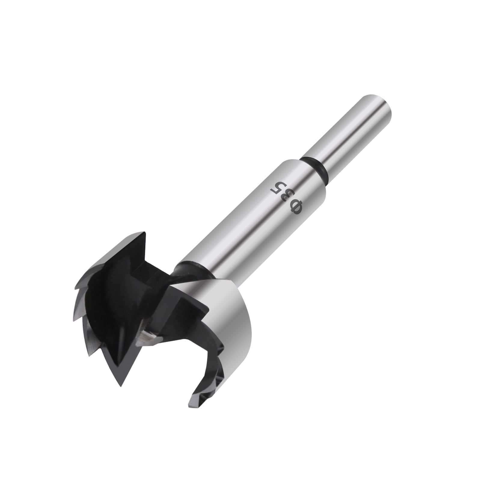 Vearter 35mm Forstner Drill Bit, High Carbon Steel Multi-Tooth Woodworking Tools with Round Shank, Hinge Boring Hole Cutter for Solid Wood, MDF, Plastic, Particleboard, Plywood โ image 1