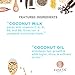 L LUSETA Coconut Milk Shampoo & Conditioner, Nourishing & Moisturizing Hair, Sulfate & Paraben Free, Keratin & Color Safe, 16.9oz Each