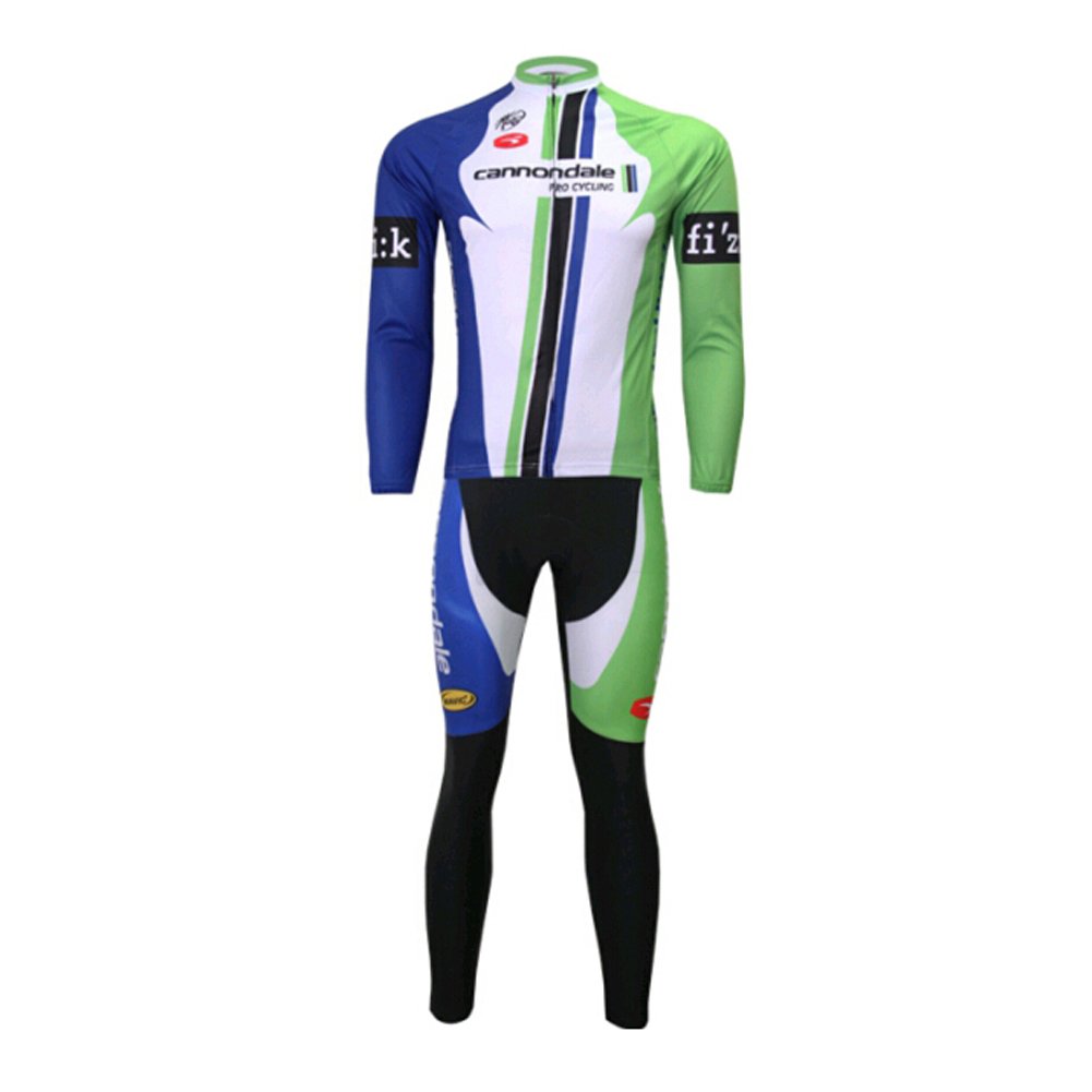 Strgao 16メンズpro Team Mtbバイク自転車冬熱サイクリング長袖ジャージーand Bibパンツタイツセットスーツ B018uciqjq Medium B