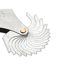 Gizhome Juego de herramientas de rosca de rosca, acero inoxidable, calibre de rosca, herramienta de medición, centro Gage, agarre de 60 grados, 51 unidades