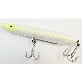 Canal Tackle Bullet Lure Pencil Popper 6" 5oz Ghost White (Treble Hooks)