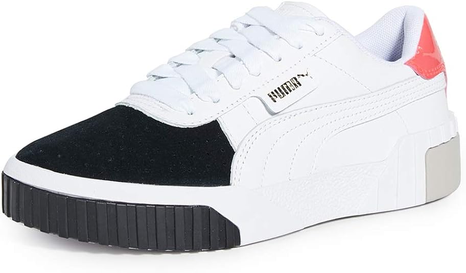 puma cali remix cream color block sneakers
