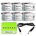 6 Pcs Morpilot for Hubsan X4 (H107 H107C H107D H107L V252 JXD385 F180C) JJRC 31 Holy Stone Hs170 3.7V 500mAh 25C LiPO Battery w/6-Port Battery Charger
