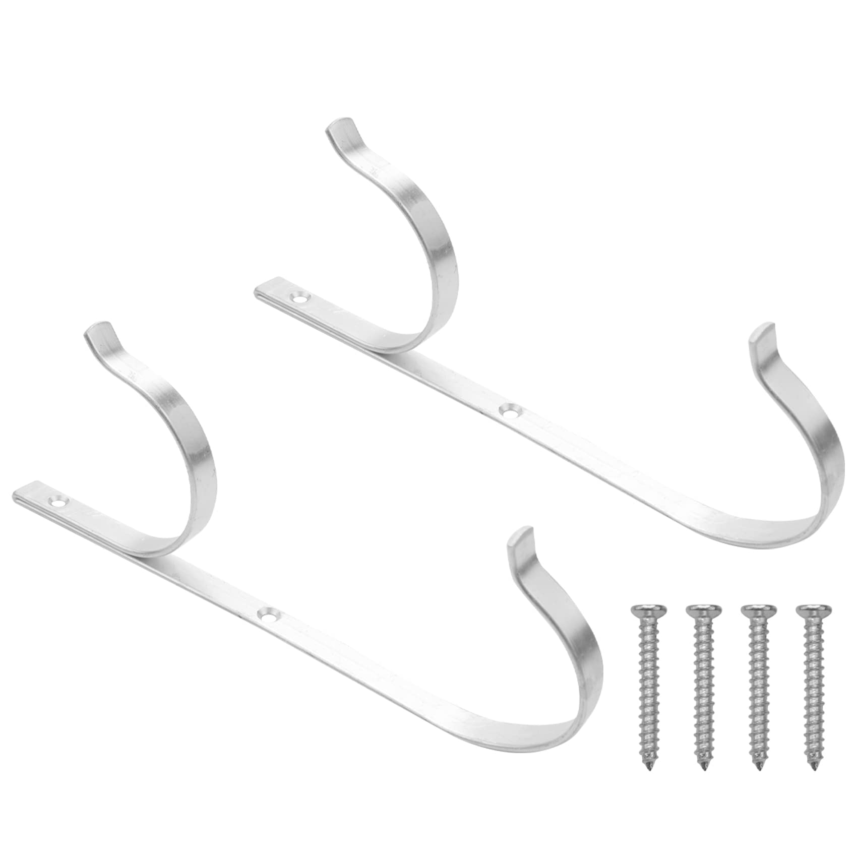 Dciustfhe Premium 2Pcs Holder Set, Perfect Hooks for Telescopic Poles, Skimmers, Leaf Rakes, Brushes, Vacuum Hose, and Swimming Accessories