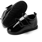 Meckior Infant Baby Boys Girls Classic PU Leather Wedding Loafers Brogue Toddler Oxford Dress Shoes First Steps Walking Flat Lazy Crib Shoe