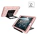 iPad A1893/A1954/A1822/A1823 Case, Hocase Heavy Duty Shockproof Silicone Rubber+Hard Shell Hybrid Protective Case w/Cute Floral Pattern for iPad 9.7 5th/6th Generation 2017/2018 - Rose Gold Pink