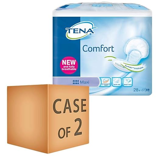 2 x TENA Comfort Maxi Absorbent Incontinence Pads Dry Feel, Large