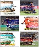 Lionel Messi Poster Collection - The Great Member of Club Barcelona and Team Argentina in Our Soccer Wall Art Series - Set of 6 8x10 Photos