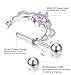 ORAZIO 4Pcs 14G 316L Stainless Steel CZ Opal Nipple Piercing Barbell Belly Button Ring for Women