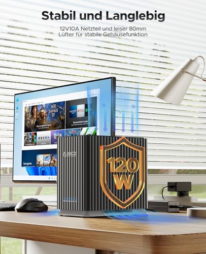 Caja Externa para 5 Discos Duros, USB 3.1 Type-C Sin Herramientas, Carcasa Das con Adaptador de 12V/10A, Máx. 110TB para Datos Domésticos - 9758C3