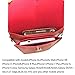 Vegan Leather Womens Crossbody Cell Phone Purse Holder Wallet Red