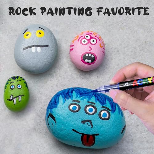 288 Colors Acrylic Paint Markers, Soft Brush Tip Acrylic Paint Pens, Waterproof Coloring Art Markers for Wood, Metal, Ceramic, Fabric, Stone, Egg, Rock Painting and DIY Art Crafting