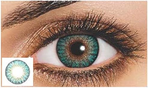 New Look Eyes Multi-Color Contact Lenses Eyes Cute Colored Charm and Attractive Blends Cosmetic Makeup Eye Shadow (Turquoise)