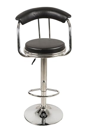 Qzee Furniture Best and Top Revolving Bar Stool Black Chair