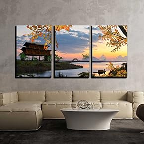 3 Piece Canvas Wall Art - Beautiful Landscape for adv or Others Purpose use - Modern Home Art Stretched and Framed Ready to Hang - 16"x24"x3 Panels