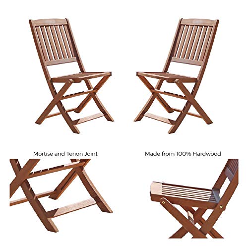 VIFAH V04 Outdoor Wood Folding Chair, Set of 2 Pricepulse