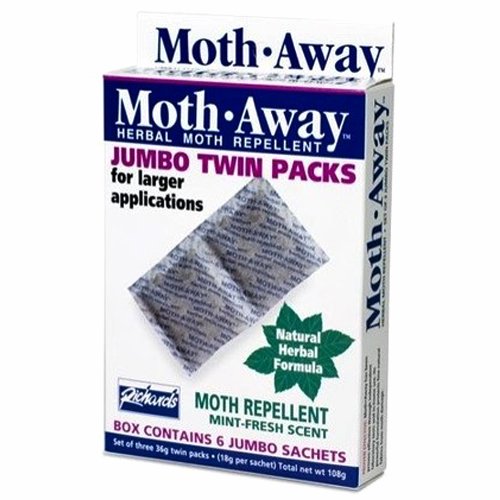 Richards Homewares - Herbal Moth Away Jumbo Non-Toxic Natural Moth Repellent (Twin Pack)