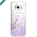 Galaxy S8 Plus Case, Caka Galaxy S8 Plus Liquid Case Luxury Bling Flowing Liquid Floating Glitter Sparkle Love Heart Case for Samsung Galaxy S8 Plus - (BluePink)