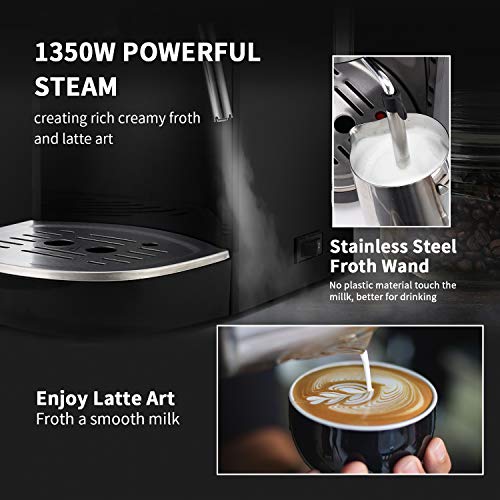 Gevi Espresso Machines 20 Bar Fast Heating Automatic Cappuccino Coffee