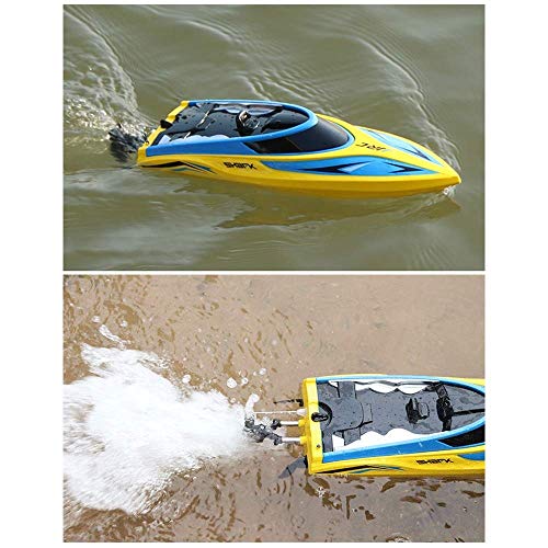 Wapipey 2.4GHz Remote Control S2 Boat Speedboat 20-25Km/h Fast Portable Self-Righting Boat for Kids and Adults RC Toys Thanksgiving