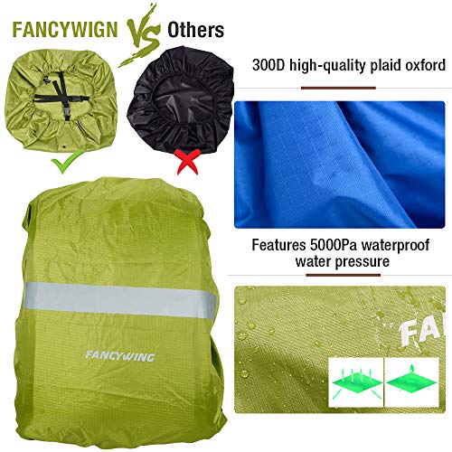 FANCYWING Waterproof Backpack Rain Cover with Reflective Strap, Upgraded 10-90L Non-Slip Rainproof Backpack Cover for Hiking, Camping, Hunting, Rain Cycling, Blue, Small - Thumbnail 3