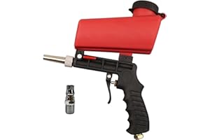 90PSI Gravity Feed Sand Blaster Gun Kit Hand Held Sand Blasting Spray Gun Aluminium Sandblaster Spray Gun Sand Removal Blasti