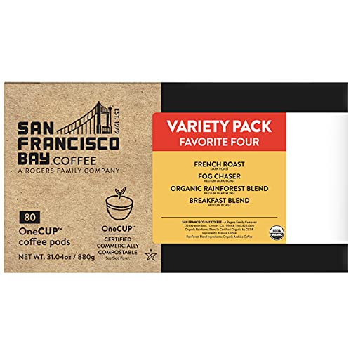 San Francisco Bay Compostable Coffee Pods Original Variety Pack (80