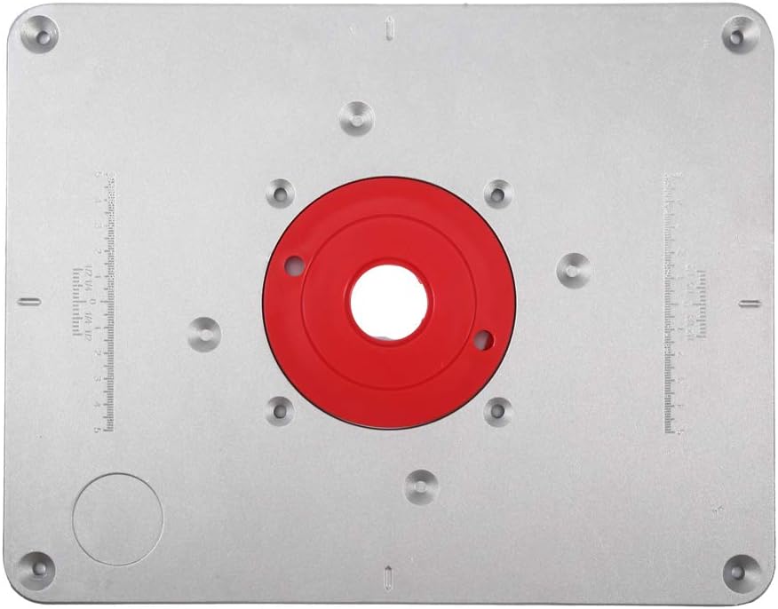 FTVOGUE Router Table Insert Plate with Guide Pin Snap Insertion Rings