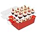 Cupcake Carrier - Holds 24 Large Cupcakes or Muffins - 2 Layer, Easy to Transport, Snap-on-Lid Baked Goods Caddy Container -Collapses for Easy Storage Great Valentine's Day Gift