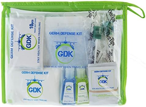 Germ Defense Kit - Protect Yourself While Traveling! 30+ Piece Kit Includes Everything You Need to Keep Safe &amp; Protected from Germs