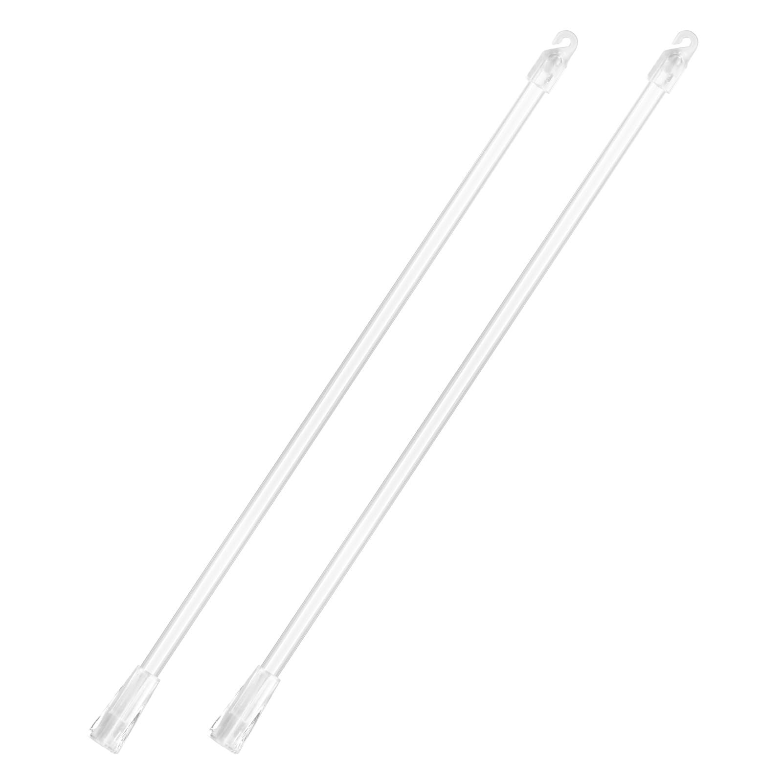 Photo 1 of AOOCEEPAW 12 Inches 2 Pieces Blind Wand, Vertical Blinds Replacement Parts, Tilt Wand Replacement, Clear Blind Rod with Hook and Grip, Plastic Blind Opener, Long Window Blind Stick Tilt Rod