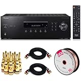 PIONEER Bluetooth Audio Component Receiver Black(SX10AE) w/100ft Speaker Wire Kit