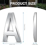Vicloon 3D Door Numbers 3 Inch Self-Adhesive Waterproof Silver view 2