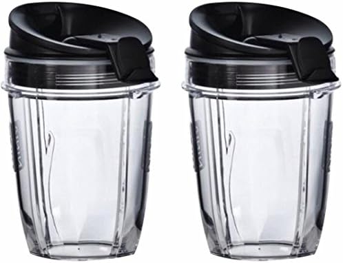 Nutri Ninja Cups | 18-Once Tritan Cups with Sip & Seal Lids. Compatible with BL480, BL490, BL640, & BL680 Auto IQ Series Blenders (Pack of 2)