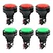 Uxcell a14010600ux0852 SPDT Head Cap Momentary Game Machine Arcade Button Micro Switch, 6 Piece, Red/Green