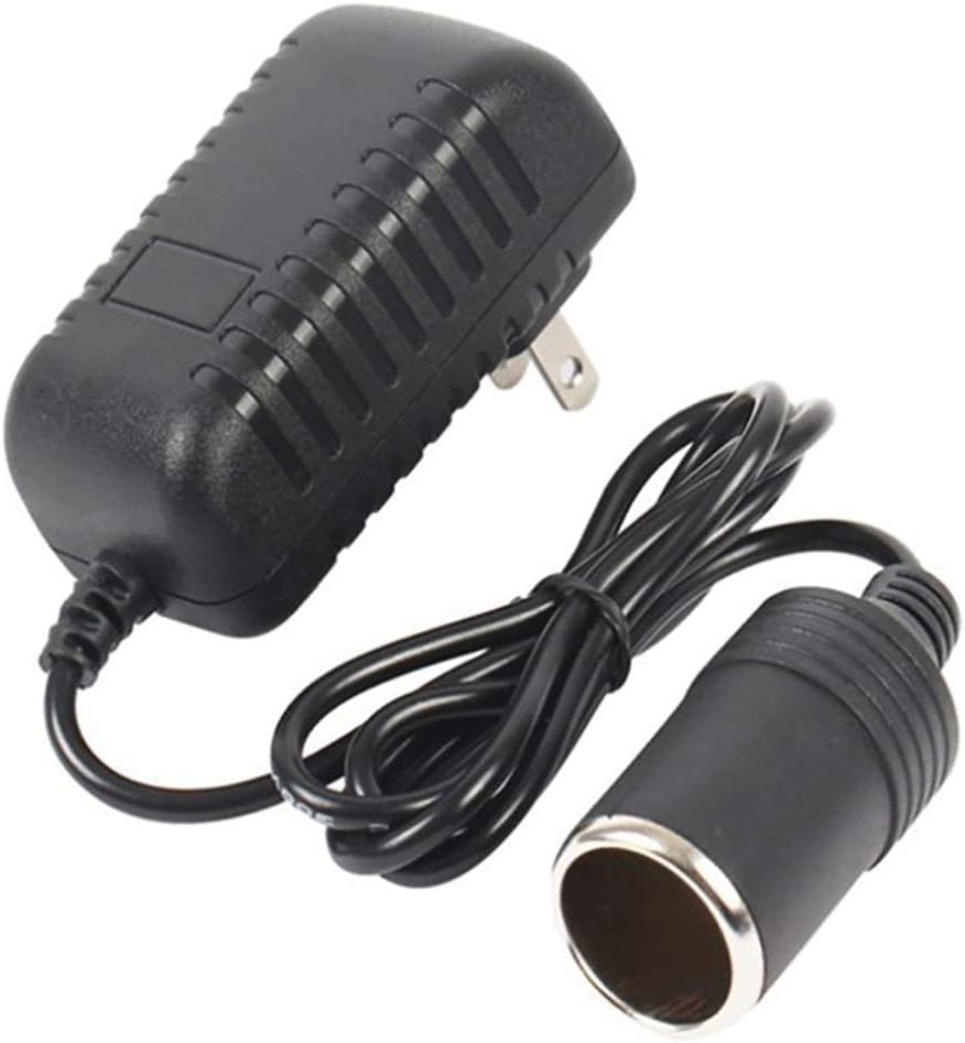 hudiemm0B Car Lighter Adapter, Portable Home 220V to 12V Car Lighter Socket Adapter