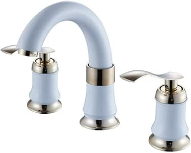 Grifo De Cobre Completa Doble Asa De Tres Agujeros Grifo De Lavabo De
