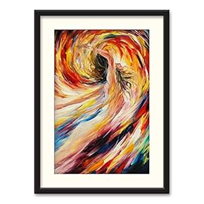 Black Framed Canvas Wall Art Oil Painting Scenery Home Artwork Decoration for Living Room, Bedroom - 23x31 inches