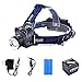 LED Headlamp Flashlight Waterproof Rechargeable Headlamps Zoomable Adjustable Focus Cree T6 Headlight For Camping Hiking Hunting Running Working Outdoor Sports With 18650 Batteries Charger USB Cable