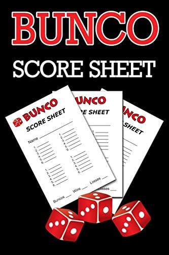 Bunco Score Sheets: 100 Score Keeping for Bunco Game Lovers, Bunco Score Cards, Bunco Party Supplies