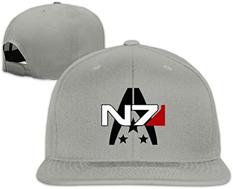 BAI XUE Mass Effect Alliance N7 Insignia Adjustable Snapback Cap Ash
