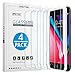 OMOTON [4-Pack] Screen Protector for Iphone 8 Plus/ 7 Plus /6S Plus/ 6 Plus, 5.5Inch - Tempered Glass/ Guide Frame/ Easy Installation