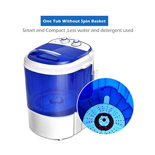 COSTWAY Mini Washing Machine, Portable Washer for Compact Laundry