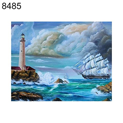 Shuohu Lighthouse Starry Diamond Painting Cross Stitch Resin DIY Wall Picture